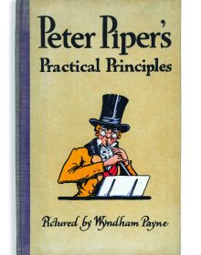 Book cover of Wyndham Payne Design, with Jemima puddle duck, and a singer sewing machine. Published by ACC Art Books.