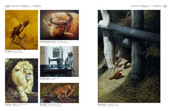 Book cover of International Realism: 14th International ARC Salon, featuring Gregory Mortenson's oil painting 'Standing Proud', with a young girl among the children at an orphanage in Haiti. Published by ACC Art Books.