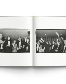 Book cover of 'Oxford The Last Hurrah, with a photo titled 'Sliding Down The Marquee, New College Ball, 1983' by Dafyyd Jones. Published by ACC Art Books.