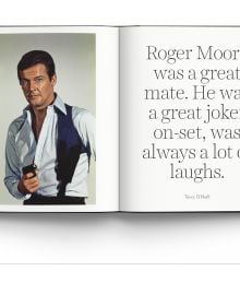 Book cover of Bond: Photographed by Terry O'Neill', featuring Roger Moore as James Bond, holding silver gun. Published by ACC Art Books.