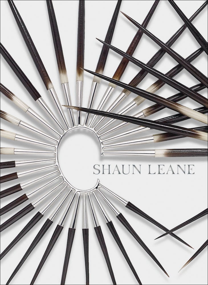 Book cover of Shaun Leane, with a spiked metal and wood ear cuff. Published by ACC Art Books.
