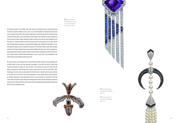 Book cover of Shaun Leane, with a spiked metal and wood ear cuff. Published by ACC Art Books.