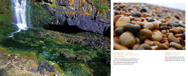 Book cover of Oliver's Britain, with the British landscape. Published by ACC Art Books.