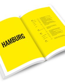 Book cover of The Beatles: Fab Four Cities, Liverpool - Hamburg - London - New York, featuring The Beatles jumping in air. Published by ACC Art Books.