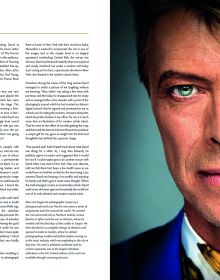 Book cover of David Bowie: Icon, featuring a montage of ninety iconic shots of David Bowie from all eras. Published by ACC Art Books.