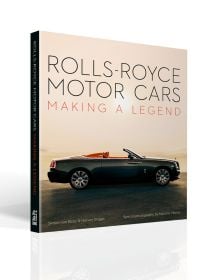 Book cover of Rolls-Royce Motor Cars, with a black Rolls Royce Dawn with aero cowling. Published by ACC Art Books.