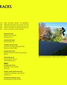 Book cover of Bike London, with a cyclist riding over bridge in London. Published by ACC Art Books.