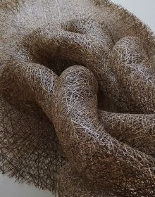 Book cover of Tanabe Chikuunsai IV Masterpieces in Bamboo, featuring a large wave-like installation sculpture made of bamboo. Published by ACC Art Books.