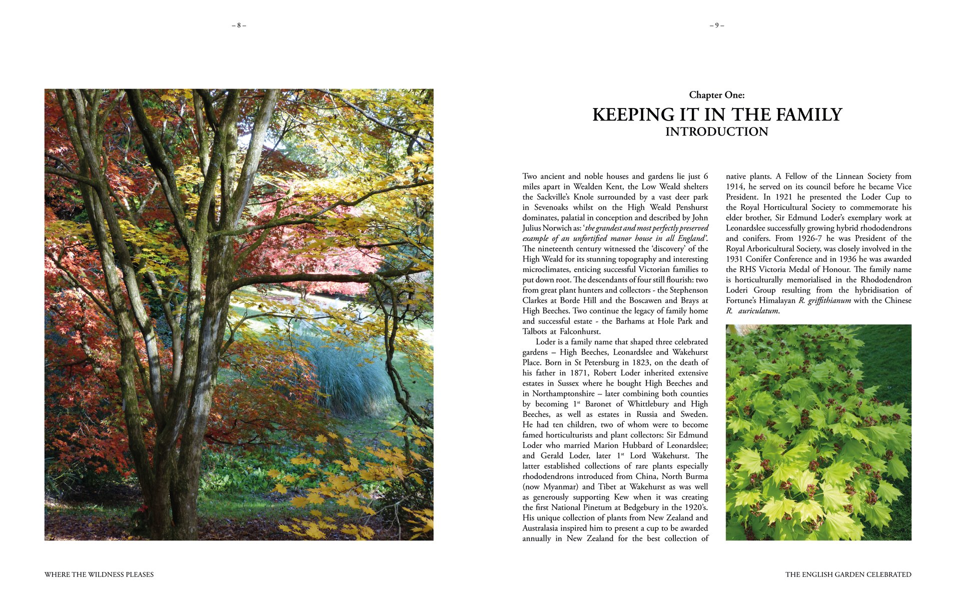Book cover of Where the Wildness Pleases, featuring a the Tudor house of Great Dixter, with Art and Crafts garden. Published by ACC Art Books.