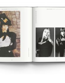 Book cover of Rebel Stylist: Caroline Baker - The Woman Who Invented Street Fashion, with two fashion models posing in front of corrugated fence. Published by ACC Art Books.
