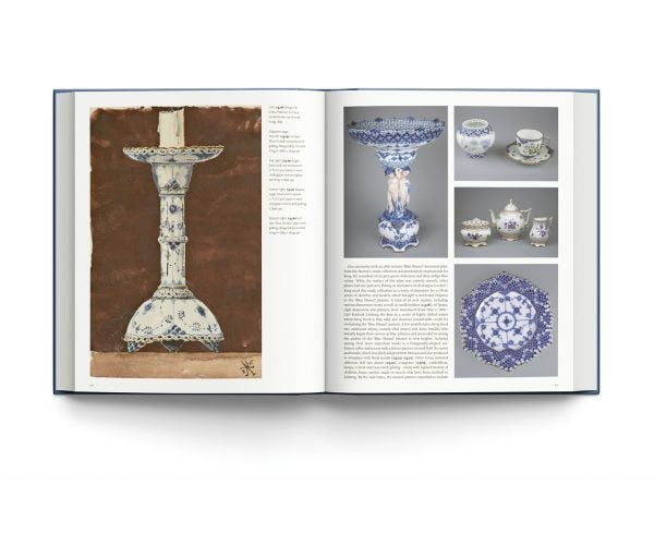 Book cover of Danish Porcelain featuring an antique Royal Copenhagen Ice Dome on Porcelain Dish, Blue Fluted. Published by ACC Art Books.