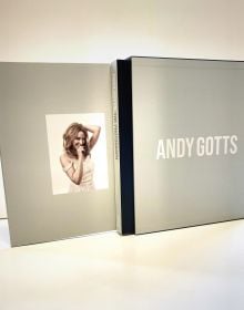Book cover of Andy Gotts The Photograph; Kylie Minogue Deluxe Edition, featuring Scarlett Johansson smirking at camera. Published by ACC Art Books.