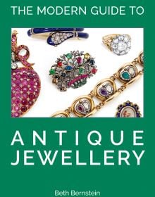 Book cover of The Modern Guide to Antique Jewellery, Beth Bernstein, with a collection of antique jewelry pieces. Published by ACC Art Books.