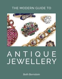 Book cover of The Modern Guide to Antique Jewellery, Beth Bernstein, with a collection of antique jewelry pieces. Published by ACC Art Books.