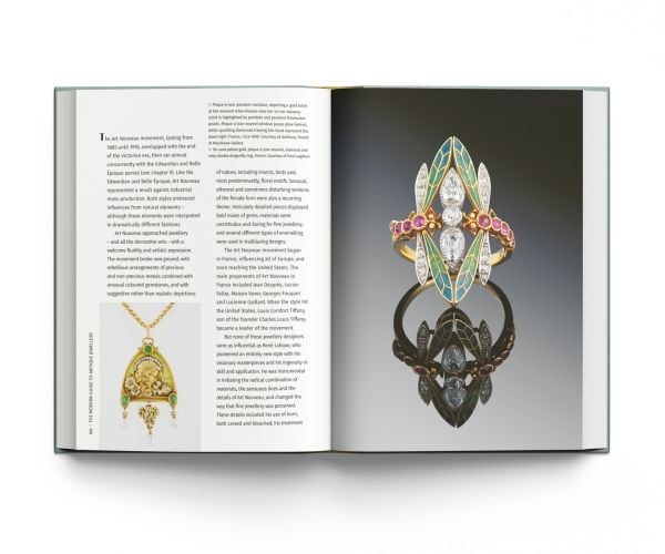 Book cover of The Modern Guide to Antique Jewellery, Beth Bernstein, with a collection of antique jewelry pieces. Published by ACC Art Books.