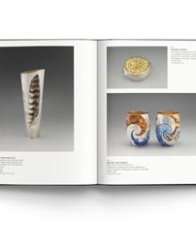 Book cover of Contemporary British Silver Designers, The Lion & Hamme Collections, featuring a silver vase, with hammered pattern. Published by ACC Art Books.