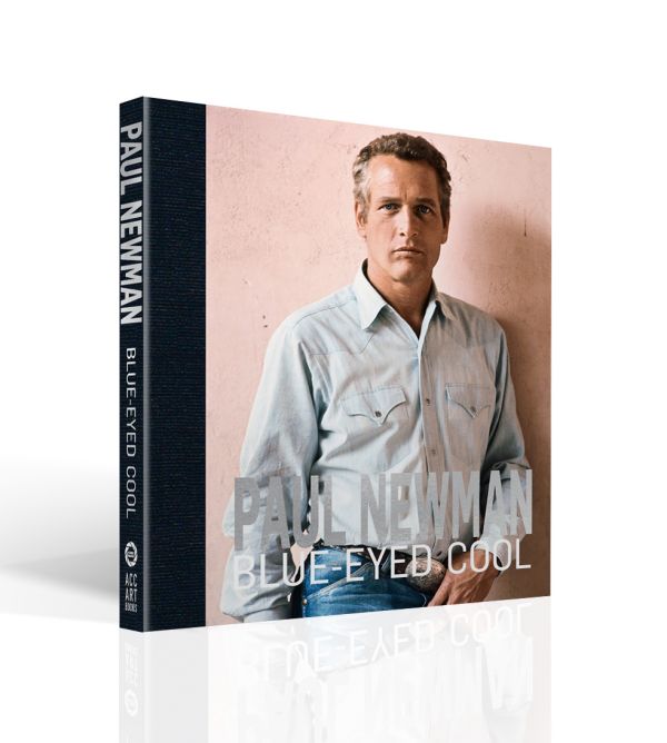 Book cover of Paul Newman: Blue-Eyed Cool, featuring the American actor in a publicity still for the 1972 comedy western ‘Pocket Money’, Tucson, Arizona. Published by ACC Art Books.