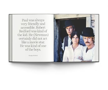 Book cover of Paul Newman: Blue-Eyed Cool, featuring the American actor in a publicity still for the 1972 comedy western ‘Pocket Money’, Tucson, Arizona. Published by ACC Art Books.