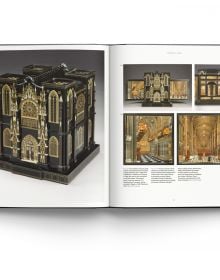 Book cover of British Furniture 1820 to 1920: The Luxury Market, with the underneath of gothic style carved table with single center leg. Published by ACC Art Books.