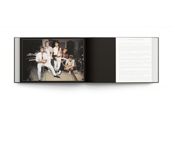 Book cover of Duran Duran Careless Memories, featuring an 1980s promo studio shot of English new wave band Duran Duran. Published by ACC Art Books.