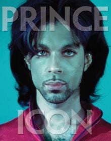 Book cover of Prince: Icon, featuring a portrait of the American singer and musician. Published by ACC Art Books.