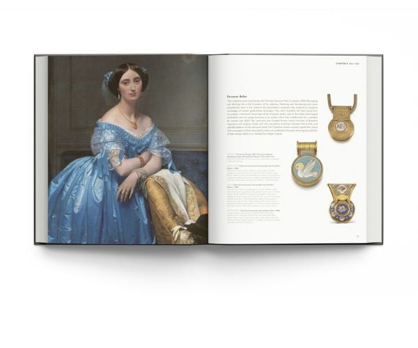 Book cover of The Age of Grandeur, featuring a diamond and sapphire necklace. Published by ACC Art Books.
