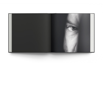 Book cover of Eye-D: Portraits by Anna Gabriel, with the close up of eye, eyebrow and bridge of nose. Published by ACC Art Books.