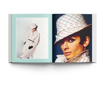 Book cover of Our Fair Lady: Audrey Hepburn’s Life in Pictures, featuring a portrait of actress Audrey Hepburn in a relaxed pose, by Bettmann. Published by ACC Art Books.