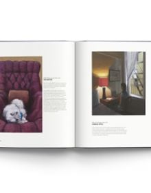 Book cover of The Great American Paint In®: Artists Sharing Their Pandemic Stories, featuring a painting of young child in striped jumper, standing in doorway with hand on frame. Published by ACC Art Books.