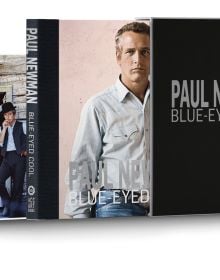 Slip cased book featuring publicity shot of Paul Newman as Jim Kane in Pocket Money, on cover of BLUE-EYED COOL, by ACC Art Books.