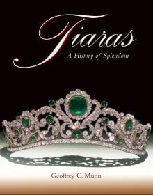 The Duchess of Angoulême's Emerald and diamond Tiara, on cover of 'Tiaras, A History of Splendour', by ACC Art Books.