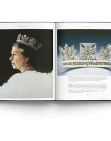 The Duchess of Angoulême's Emerald and diamond Tiara, Tiaras, A History of Splendour, in cream font above.