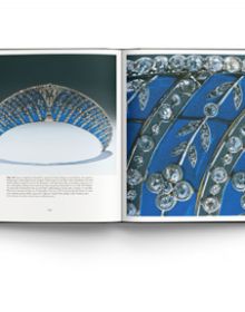 Book cover of Geoffrey C. Munn's Tiaras, A History of Splendour, featuring The Duchess of Angoulême's Emerald and diamond Tiara. Published by ACC Art Books.