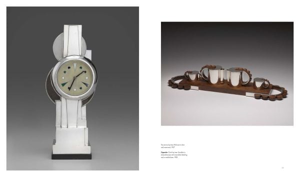 Book cover of The Art Deco Style, Great Designers & Collectors, with Schumacher art deco fountain wallpaper in gold and silver. Published by ACC Art Books.