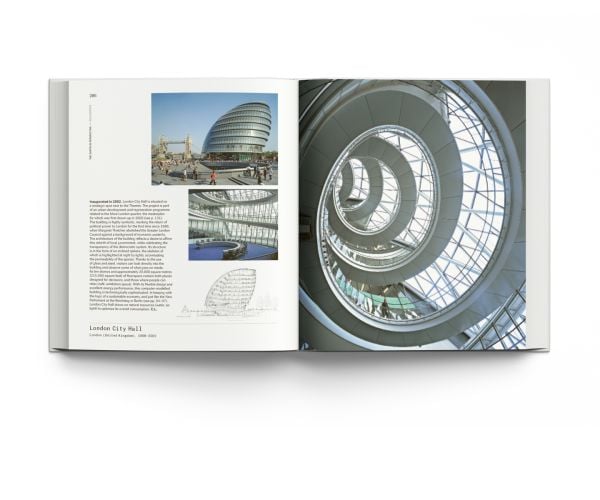 Book cover of Norman Foster', featuring one of the world's tallest bridges, the Millau Viaduct in France surrounded by low cloud. Published by ACC Art Books.