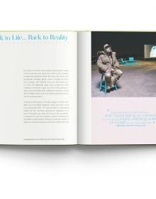 Book cover of Billie Eilish', And the Clothes She Wears, with the singer at the Spotify Best New Artist Party, 2020, in a bright lime green Valentino outfit. Published by ACC Art Books.