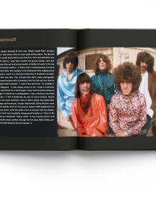 Black front cover with 'What the Band Wore, Fashion & Music' in bright sparkly gold font, by ACC Art Books.