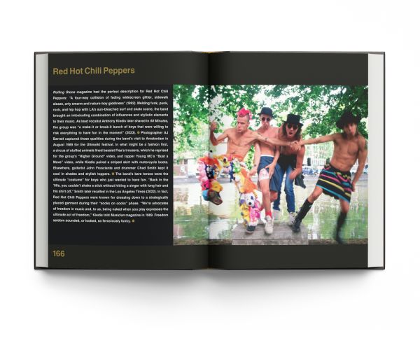 Black cover of What the Band Wore, Fashion & Music. Published by ACC Art Books.