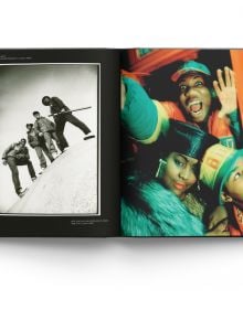 Book cover of Normski, Man with the Golden Shutter, featuring American hip hop trio, The Alkaholics, with one member flashing a ten-pound note. Published by ACC Art Books.
