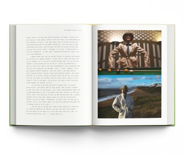 Book cover of Willie Christie, with a close-up of mouth of Vogue model Marcie Hunt wearing red lipstick, and biting on lime green jelly cubes. Published by ACC Art Books.