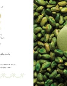 Box cover of Ladurée Macarons, The Recipes, with colorful macarons. Published by ACC Art Books.