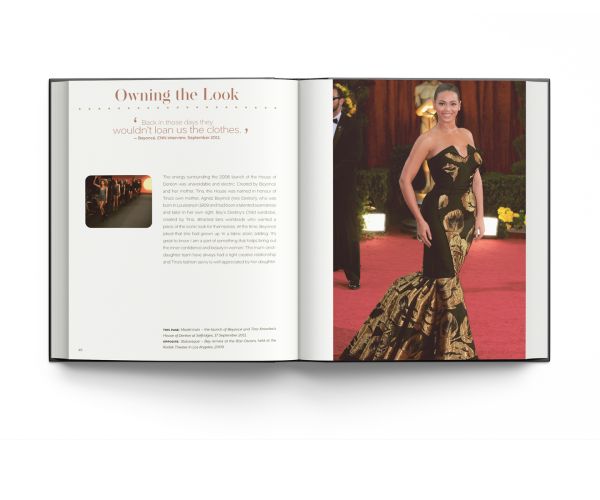 Book cover of Terry Newman's Beyoncé, and the clothes she wears, with the singer performing on stage in sparkly outfit. Published by ACC Art Books.