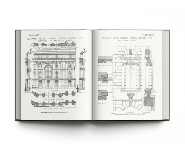Book cover of 'The Architecture of Sir Edwin Lutyens, Volume 3: Public Buildings, Etc.', featuring London's Westminster bank. Published by ACC Art Books.