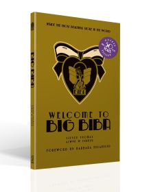 Gold book cover of Welcome to Big Biba, Inside the Most Beautiful Store in the World, with a heart shaped logo. Published by ACC Art Books.