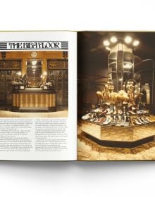 Gold book cover of Welcome to Big Biba, Inside the Most Beautiful Store in the World, with a heart shaped logo. Published by ACC Art Books.