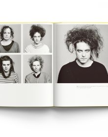 Book cover of The Cure: Stills, with a close up of front man Robert Smith in red lipstick. Published by ACC Art Books.
