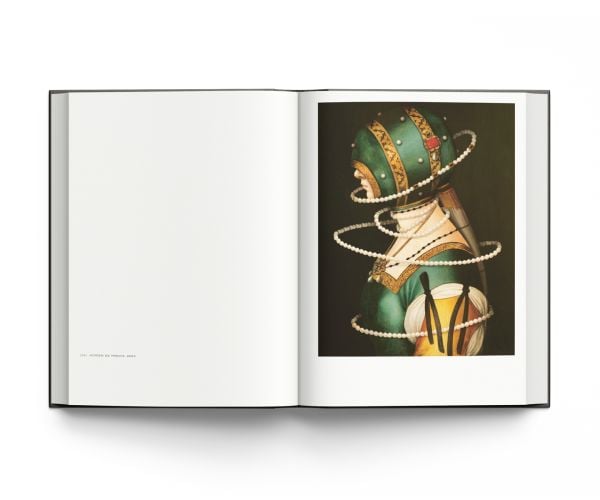 Book cover of Volker Hermes: Hidden Portraits: Old Masters Reimagined, with a painting titled Portrait of a Young Man by Jacometto Veneziano, with his fringed pulled over eyes. Published by ACC Art Books.