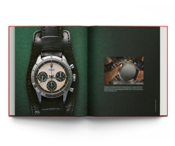 Book cover of The Book of Rolex: featuring a silver Rolex watch. Published by ACC Art Books.
