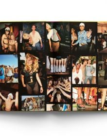 Book cover of Back in Ibiza: 1998-2003, featuring a club-goer dancing in a straw hat. Published by ACC Art Books.