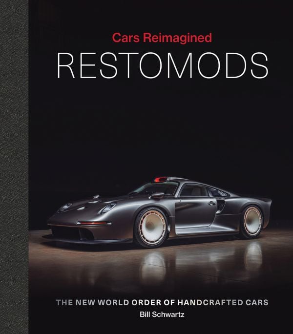 Book cover of Restomods: The New World Order of Handcrafted Cars, featuring a Carbon Porsche 935. Published by ACC Art Books.
